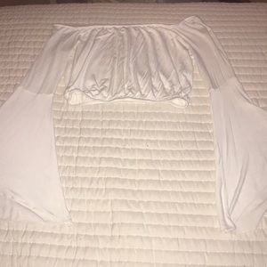 American Eagle white cropped bell sleeve top!
